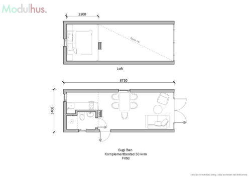 Villa Sugi Ban 30kvm Planlösning